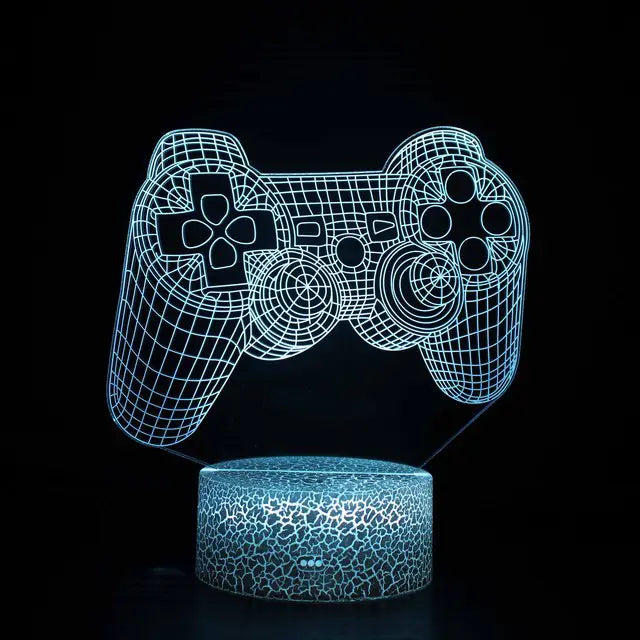 a glowing lamp of a video game controller