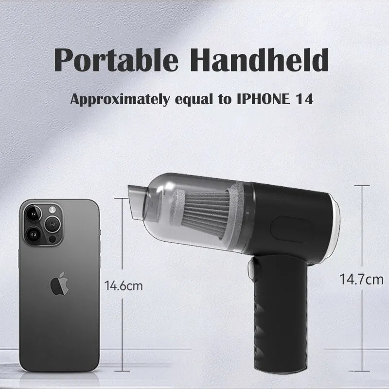 9000Pa Wireless Car Vacuum Cleaner USB Charging 1200mAh