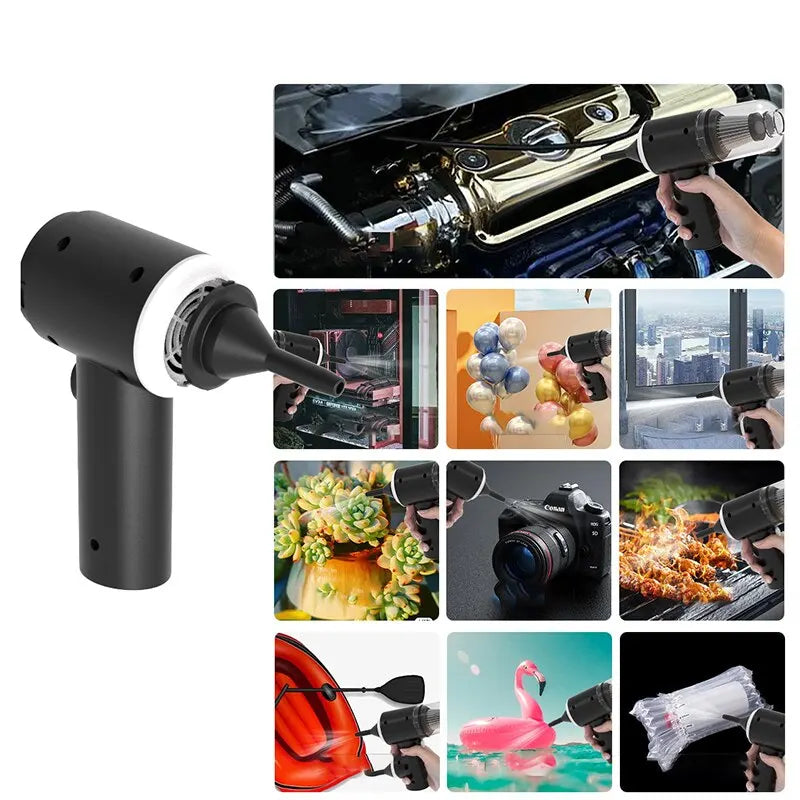 9000Pa Wireless Car Vacuum Cleaner USB Charging 1200mAh